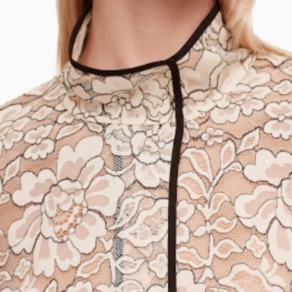 Aritzia Babaton Hopkins Cream Lace Blouse Top - Picture 3 of 12